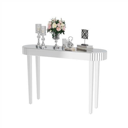 Oval console mirrored table - console,