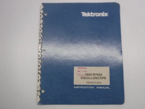Tektronix 7603 r7603 manuale - tektronix, 7603/r7603