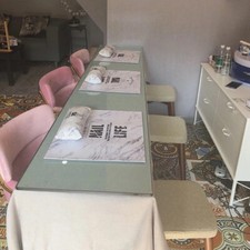 Cuscino poggiabraccia tavolo manicure unghie 34x40 cm lusso pelle nail SPA set bracciolo