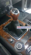 Cuffia leva cambio VOLKSWAGEN TOUAREG  dal 2002 al 2010 in vera pelle nera