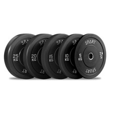 Spart Fitness Disco Black Bumper Plate 45 cm Foro Ø 50mm Disco Slim