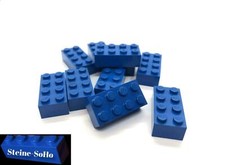 Lego (c) 10x 2x4 - mattoncino base - blu - mattoncini base - #3001 - brick blue