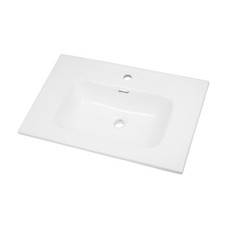Lavabo ad Incasso in Ceramica Bianco Lucido per Mobili Bagno