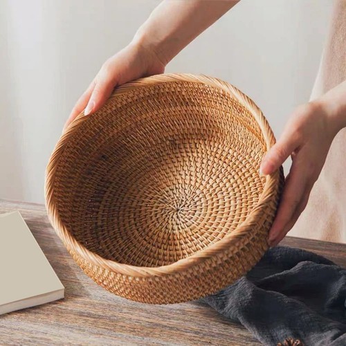 Cesto portaoggetti rattan - cesto,