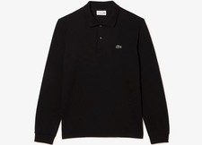 POLO LACOSTE UOMO VESTIBILITÀ CLASSICA NERA MANICHE LUNGHE FR3/5 S/L PREZZO AL PUBBLICO: - £110