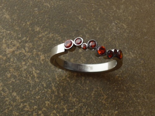 Anello inox con pietre - anello,