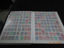 2 pagine di album con francobolli molto antichi Impero tedesco Hindenburg