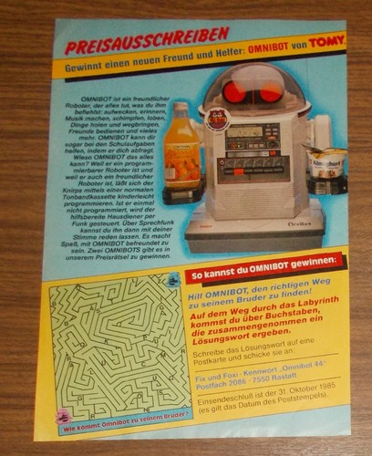Seltene werbung tomy robots - seltene,