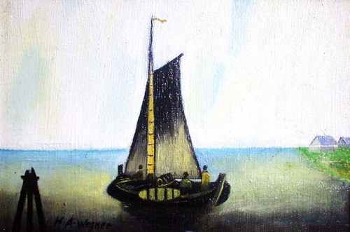 Wegner naives gemälde - h.a.,