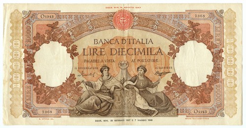 10000 lire capranesi - lire,