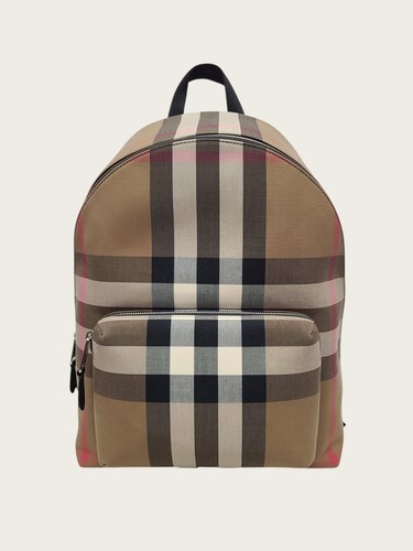 Burberry check canvas - canvas, backpack