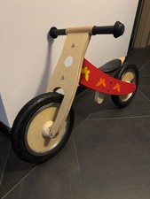 Bicicletta in LEGNO  SENZA PEDALI MOTO CAVALCABILE EQUILIBRIO BICI PRIMI PASSI