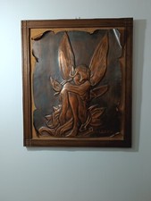 Antico Quadro Scultura Donna