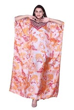 Maxi abito lungo caftano seta