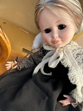 BAMBOLA VINTAGE LEGNO TESSUTO