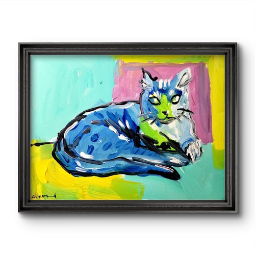 Quadro gatto astratto - quadro,