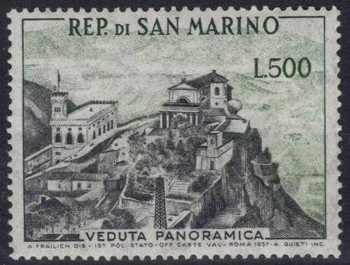 San marino 1958 - marino, veduta