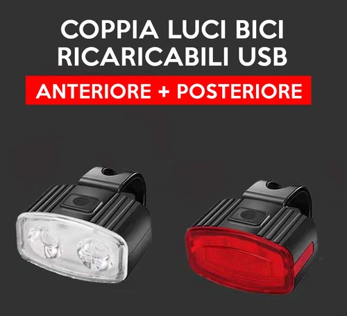 Coppia luci bici - luci, anteriore