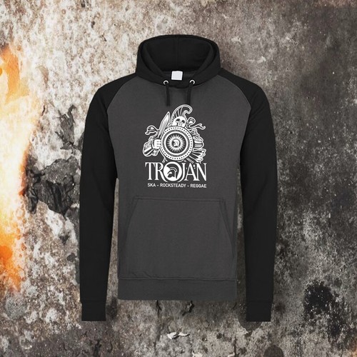 Trojan warrior kontrast hoodie - trojan,