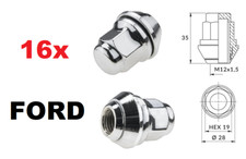 kit 16 M12X1,5 DADI RUOTA CERCHI LEGA FORD FIESTA ESCORT SIERRA RS COSWORTH KA