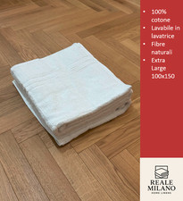 2 pezzi telo doccia extra large 100x150 100% cotone Reale Milano