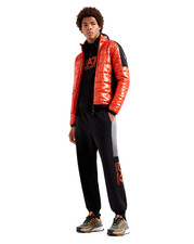 EMPORIO ARMANI EA7 6DPM10 PJVTZ SWEATSHIRT FELPA UOMO VISIBILITY CAPPUCCIO NERO