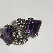 Lagos Large Amethyst Huggie