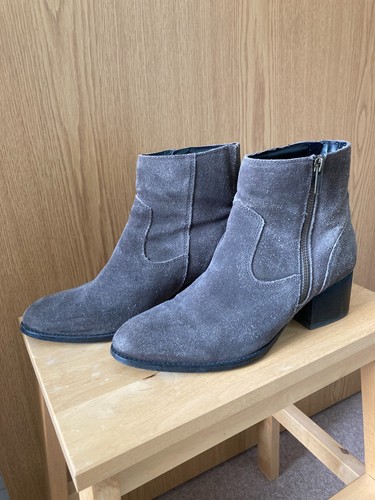 Stivaletti donna grigio - , pelle
