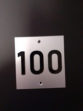 NUMERO CIVICO PERSONALIZZATO  ALLUMINIO MM 95X100 IDEALE PER PIANTANA CANCELLO