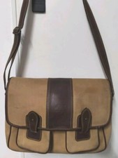 TIMBERLAND BORSA IN PELLE SCAMOSCIATA CON TRACOLLA, GRANDI DIMENSIONI, VINTAGE