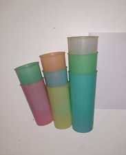 Bicchieri Tupperware bell tumbler impilabili lotto di 8 pezzi vintage