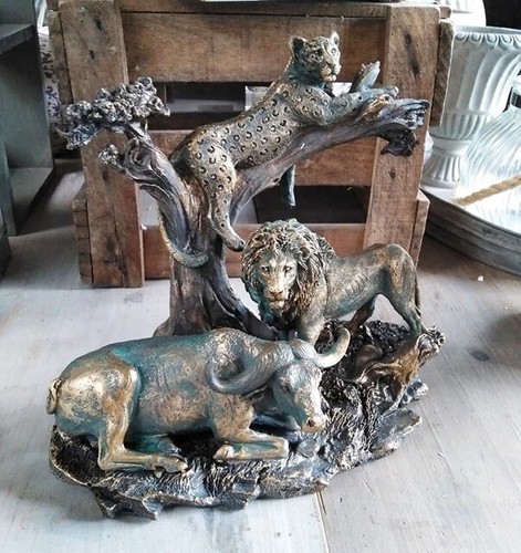 Statua scrivania figura leone - scrivania,