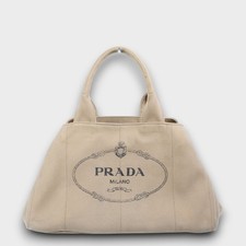 Prada Canvas Canappa Bag Beige
