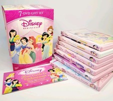 Disney princess 7-DVD Gift Set (DVD, 7-Disc) VGC Tested W/Inserts Rare HTF 