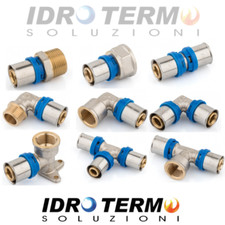 RACCORDI A PRESSARE PINZARE PER TUBO MULTISTRATO ACQUA 16-20-26-32