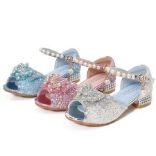 Sandali Frozen Bambini Principesse Ragazze Festa Paillettes Farfalla Perla Vestito Fantasia