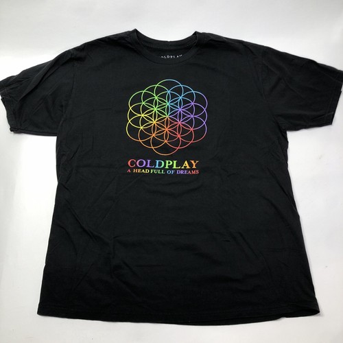 Shirt nera coldplay head - t-shirt,