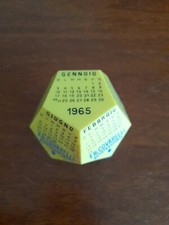 Calendario pubblicitario dodecaedro 1965 Autotrasporti F.lli Covarelli 