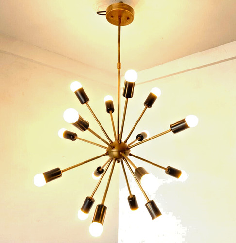 Lampadario sputnik ottone - sputnik,