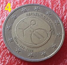 Moneta rara 2 € euro ERRORE CONIO WWU 1999-2009 REPUBLIK OSTERREICH AUSTRIA