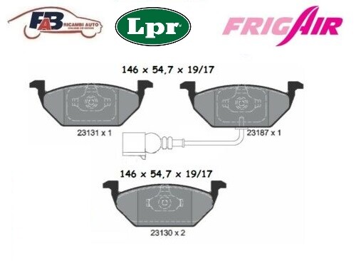 Kit pasticche anteriori vw - kit,