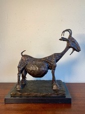 Scultura bronzo capra (dopo) Pablo Picasso numero firmato cubismo arte moderna