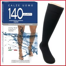 Calze a COMPRESSIONE GRADUATA FORTE lunghe per uomo 140 denari den in cotone 