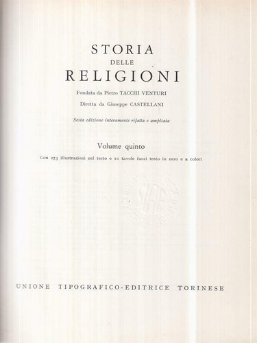 Storia delle religioni - storia, voll