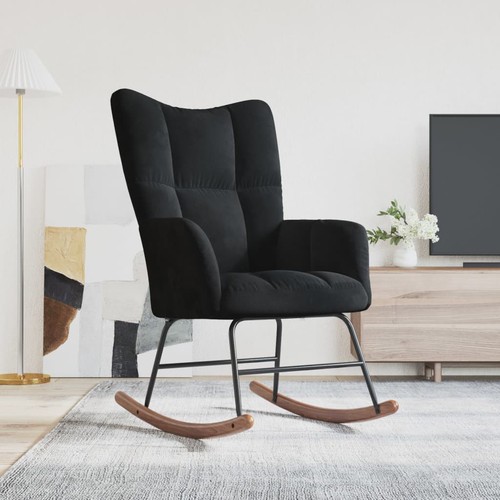 Sedia dondolo nera - sedia, a
