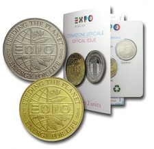 2 UNIT ITALIA EXPO MILANO OFFICIAL ISSUE SET 2 PCS 2015 Nuovo