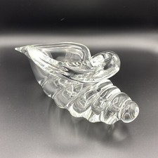Scultura conchiglia in vetro di Murano Licio Zanetti Italia 11” firmata MCM Art