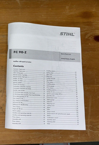 Fc90 stihl edger - fc90, manuale