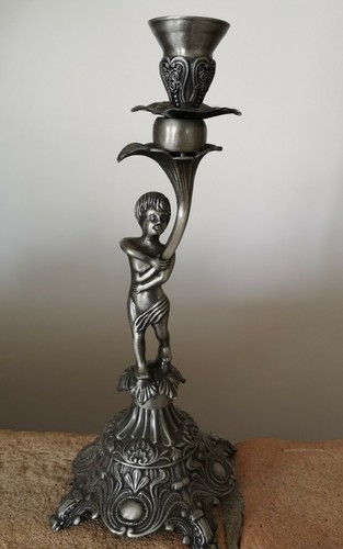 Candelabro placcato argento - candelabro,