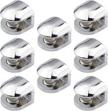 8 Pezzi Reggimensola Vetro, Supporto Mensola Vetro Regolabile, Supporti per Mens